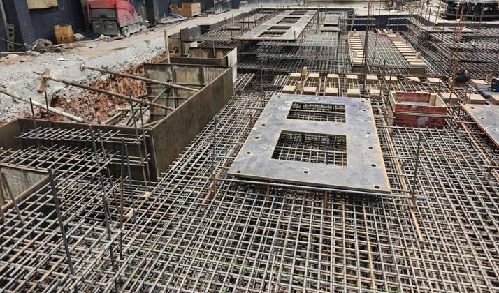 PAMA machine foundation reinforcement grid